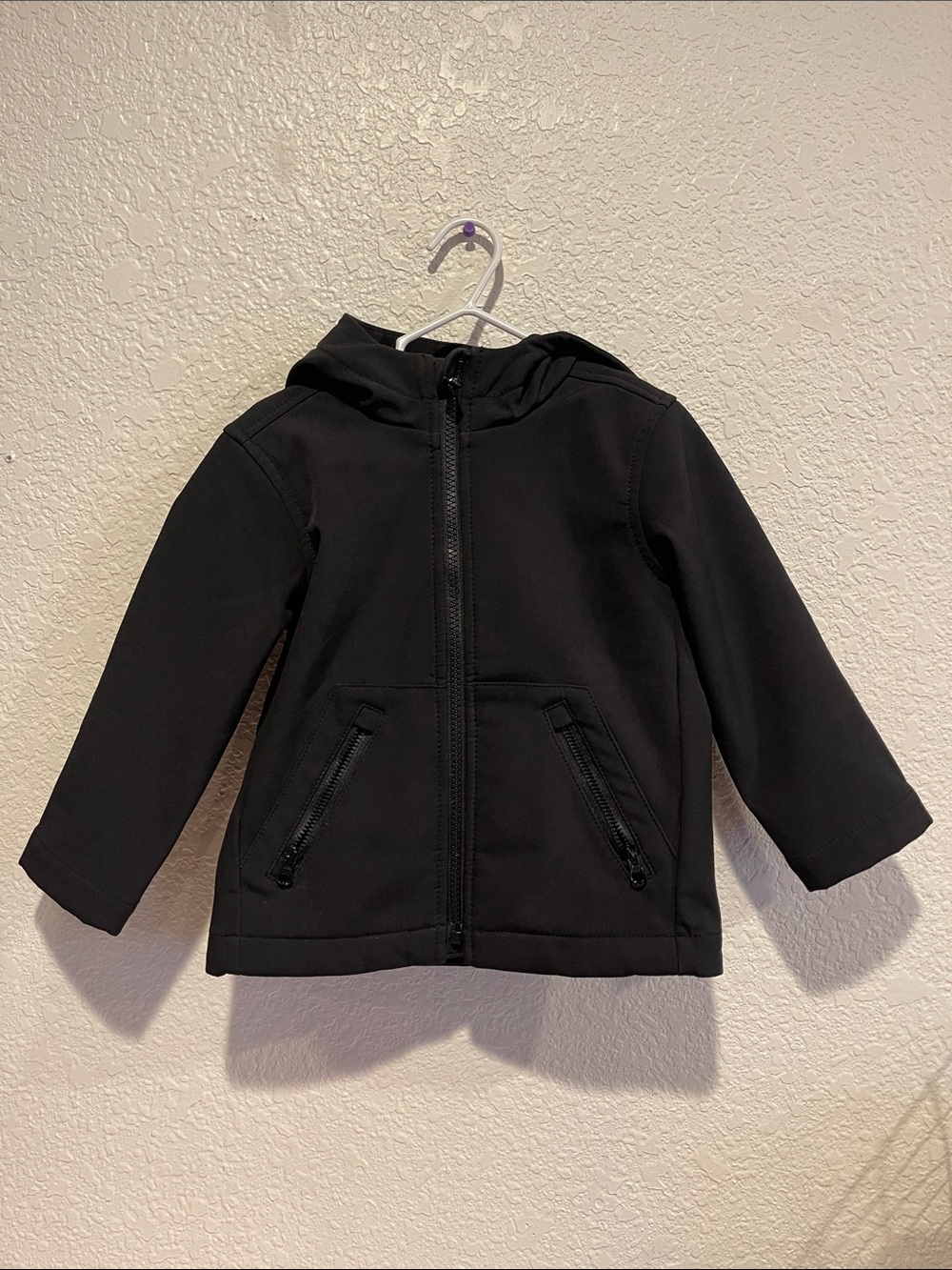 GAP Kids Black Hooded Rain Jacket